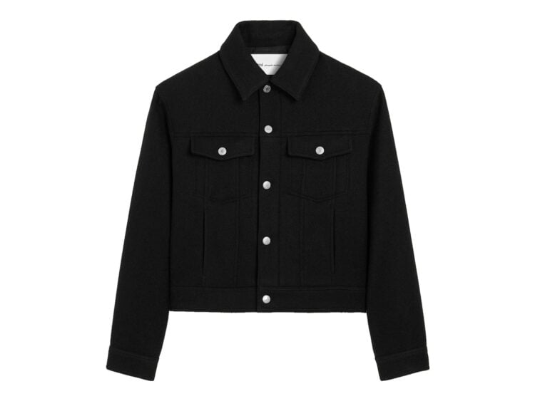 Ami Paris Wool Trucker Jacket Black