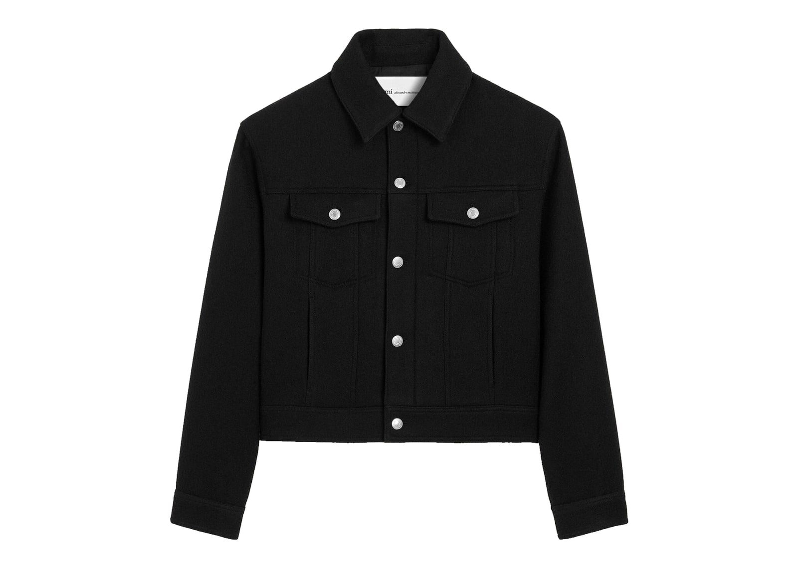 Ami Paris Wool Trucker Jacket Black