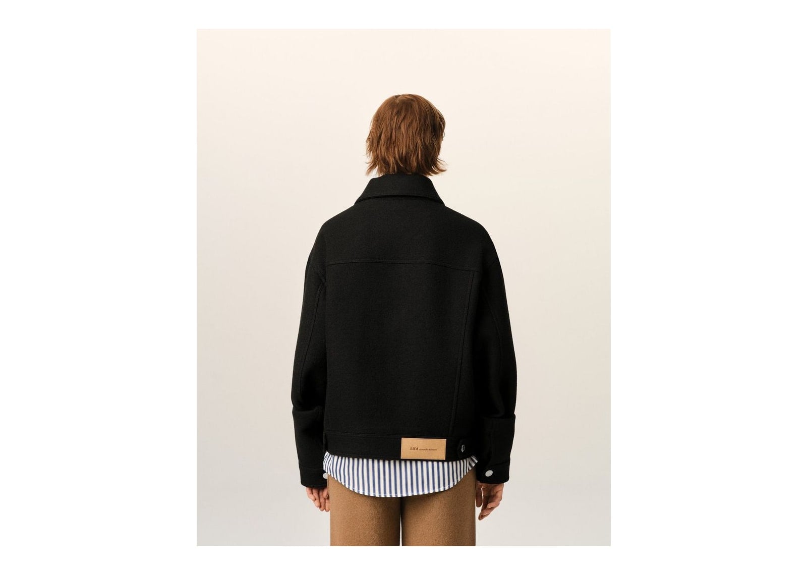 Ami Paris Wool Trucker Jacket Black - görsel 11