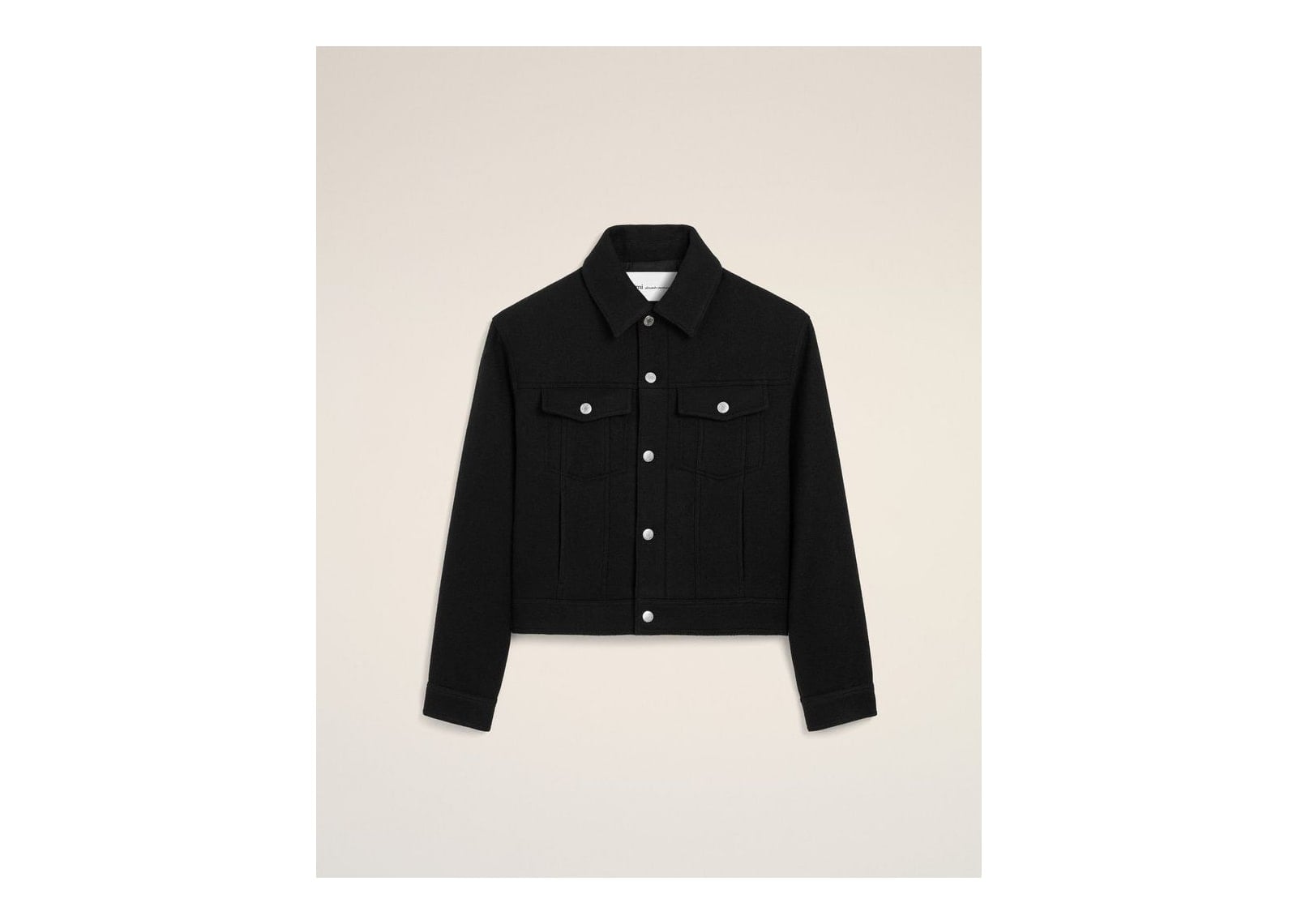 Ami Paris Wool Trucker Jacket Black - görsel 7