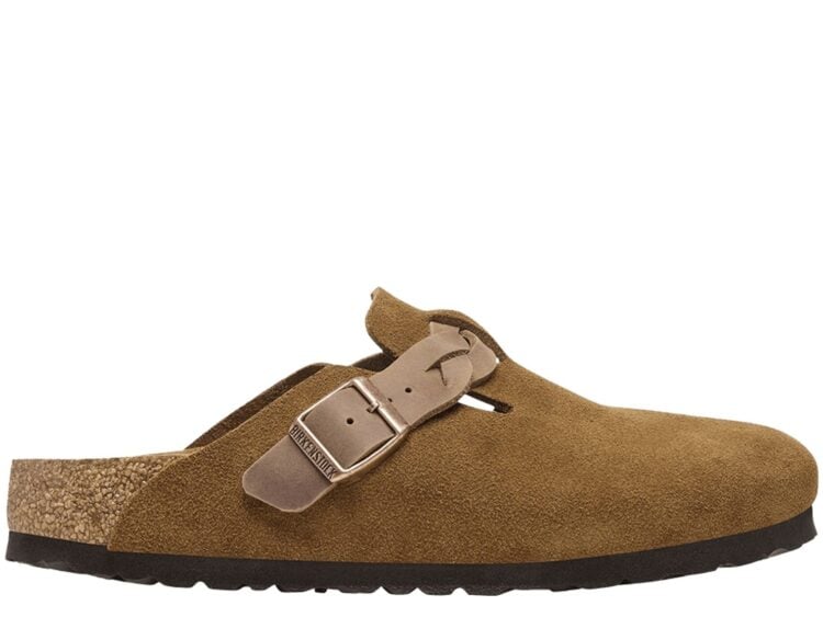 Birkenstock Boston Braided Suede Mink