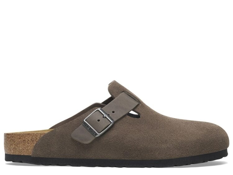 Birkenstock Boston Mixed Leather Concrete Gray