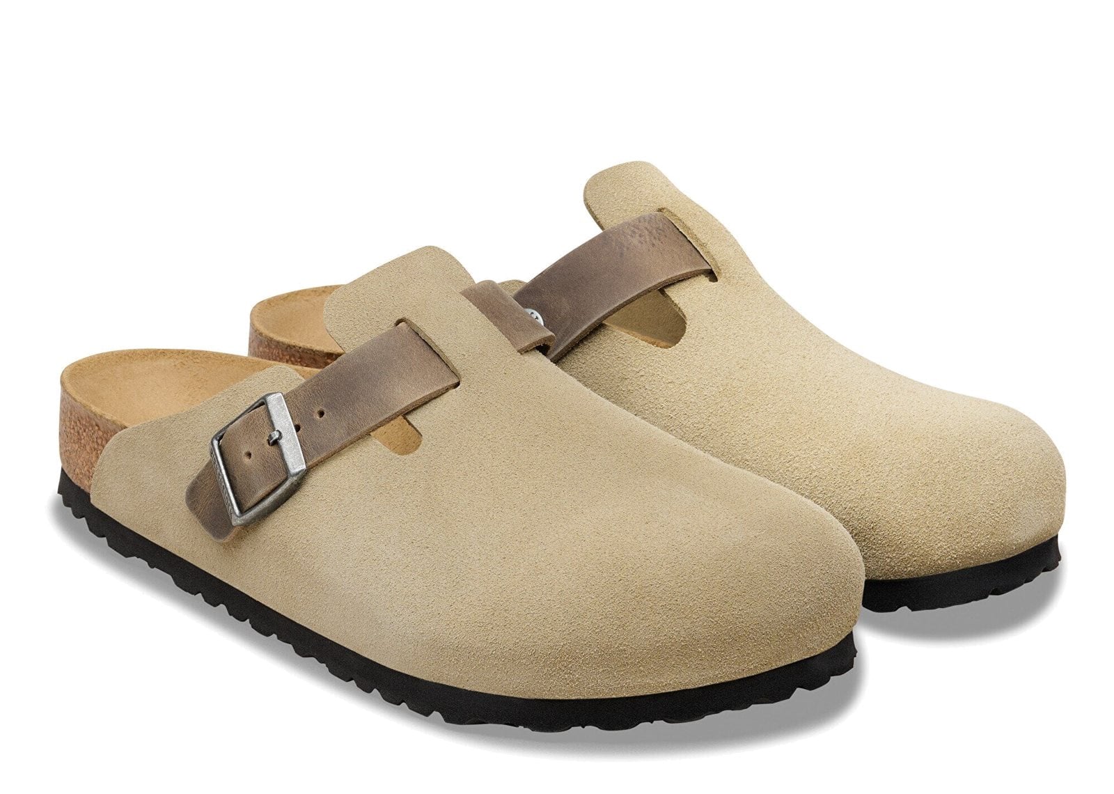 Birkenstock Boston Mixed Leather Faded Khaki - görsel 2