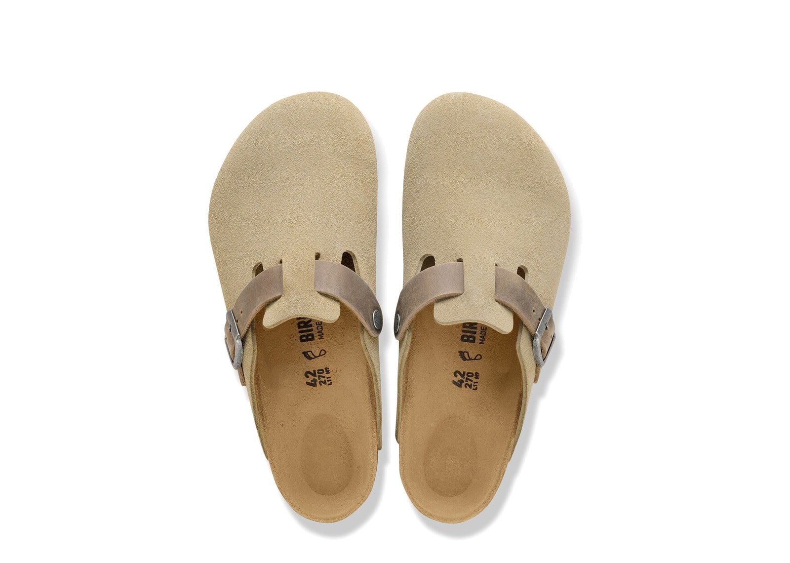 Birkenstock Boston Mixed Leather Faded Khaki - görsel 3