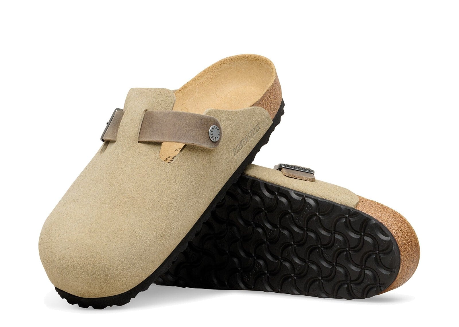 Birkenstock Boston Mixed Leather Faded Khaki - görsel 4