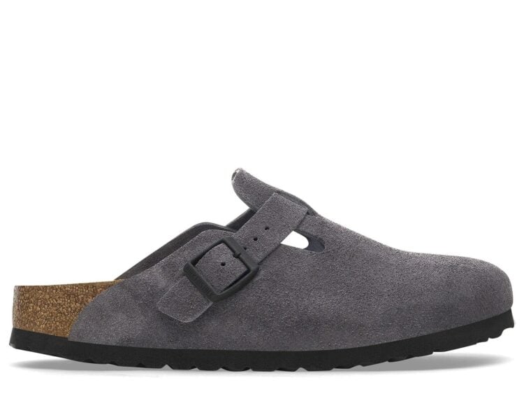Birkenstock Boston Suede Velvet Gray