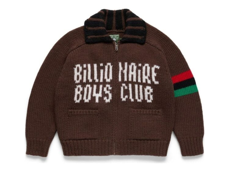 Denim Tears Billionaire Boys Club André Leon Talley Knit Zip Sweater Brown