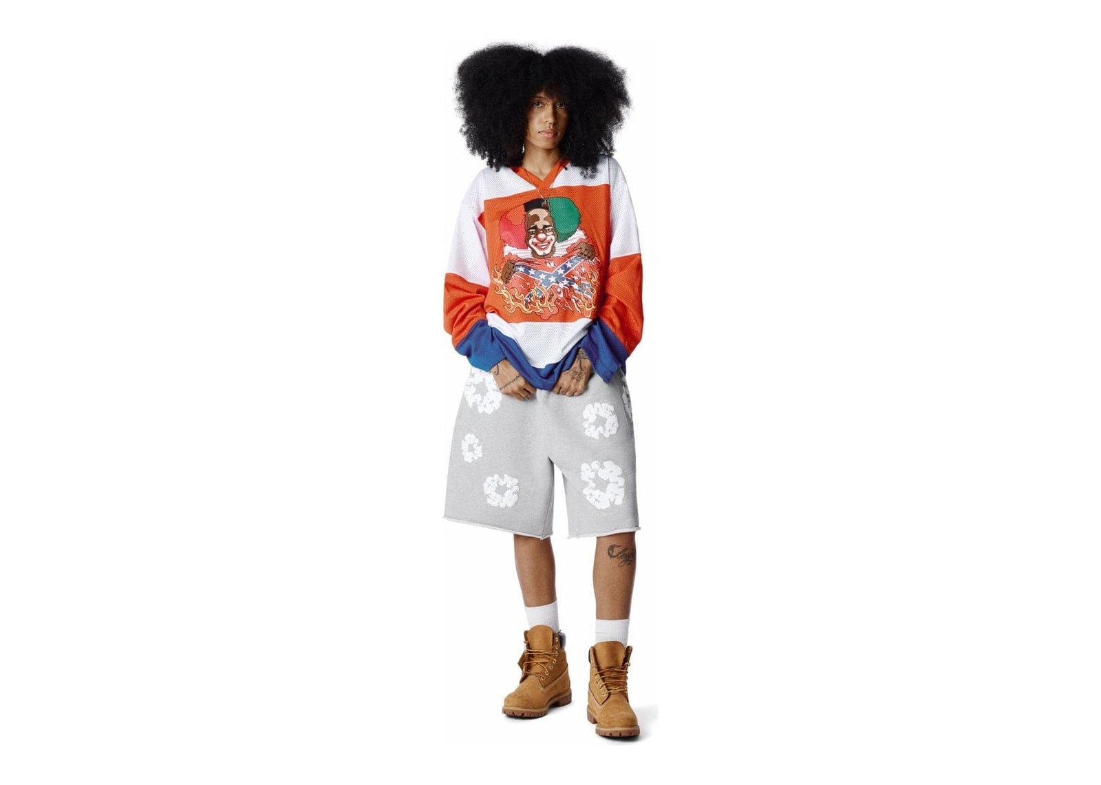 Denim Tears Burning Flag Hockey Jersey Multi - görsel 2
