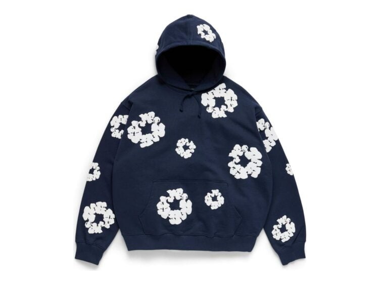 Denim Tears Cotton Wreath Hoodie Navy