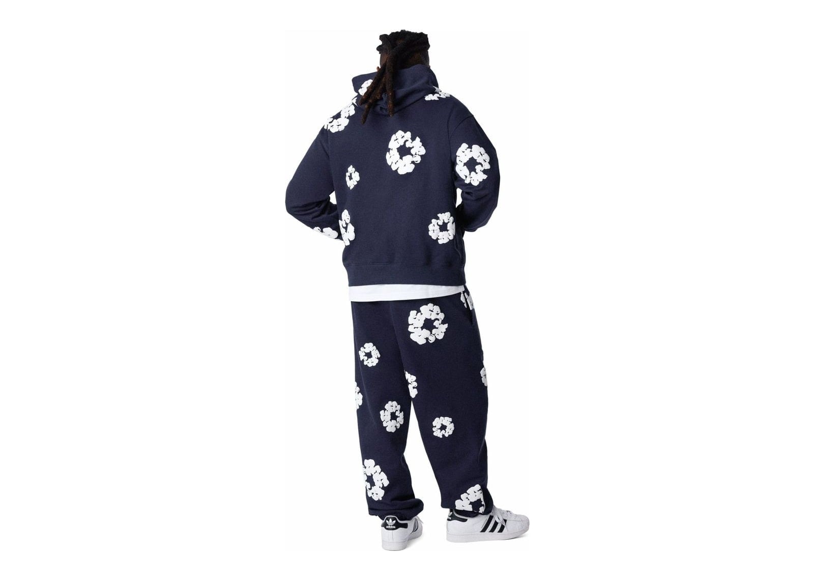 Denim Tears Cotton Wreath Hoodie Navy - görsel 3
