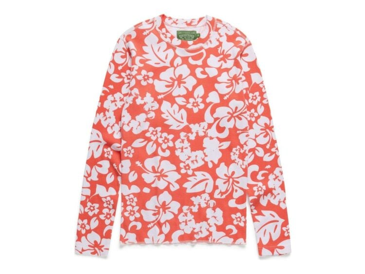 Denim Tears Cotton Wreath Thermal Long Sleeve Hibiscus Orange