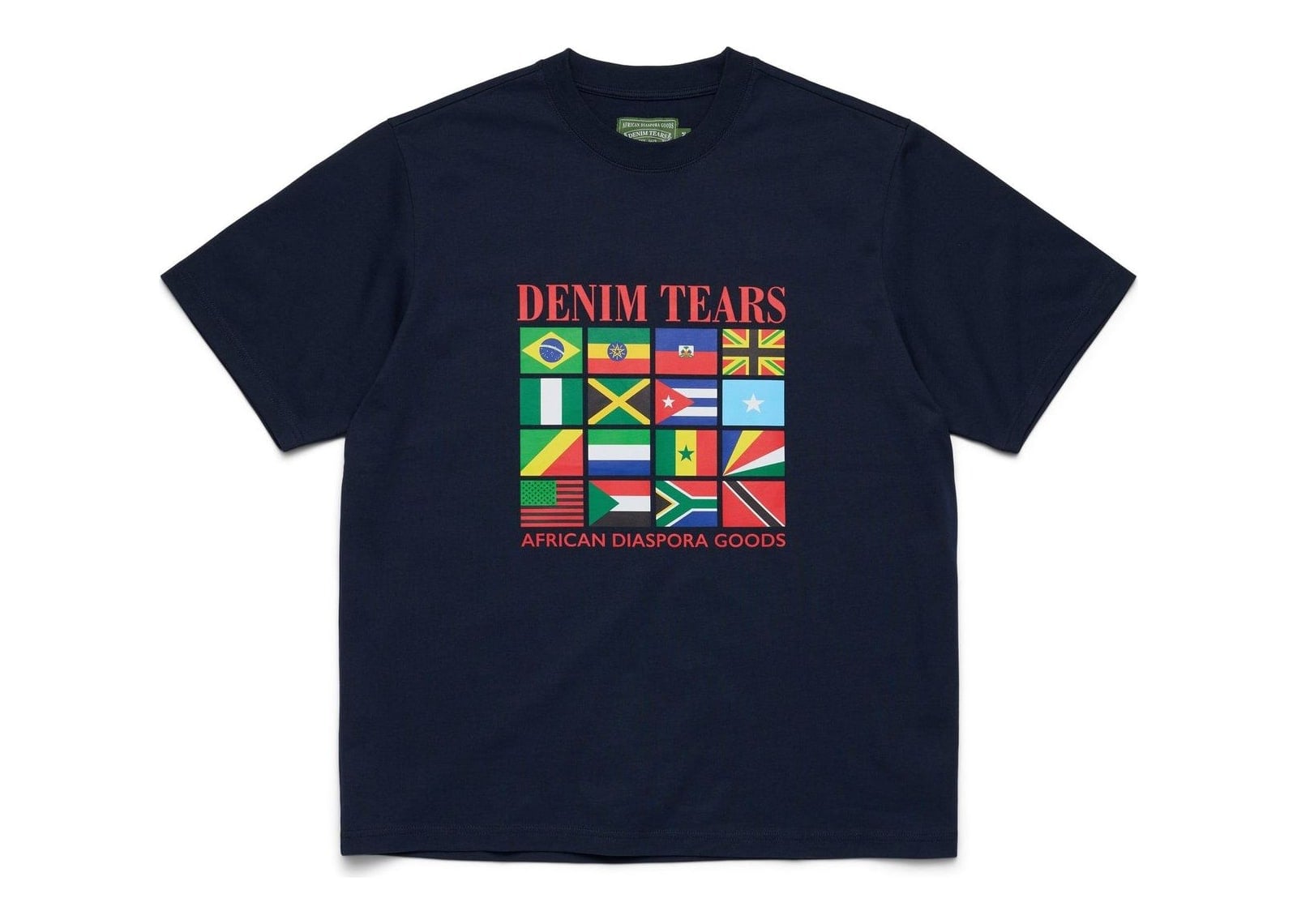 Denim Tears Diaspora Flags Tee Navy