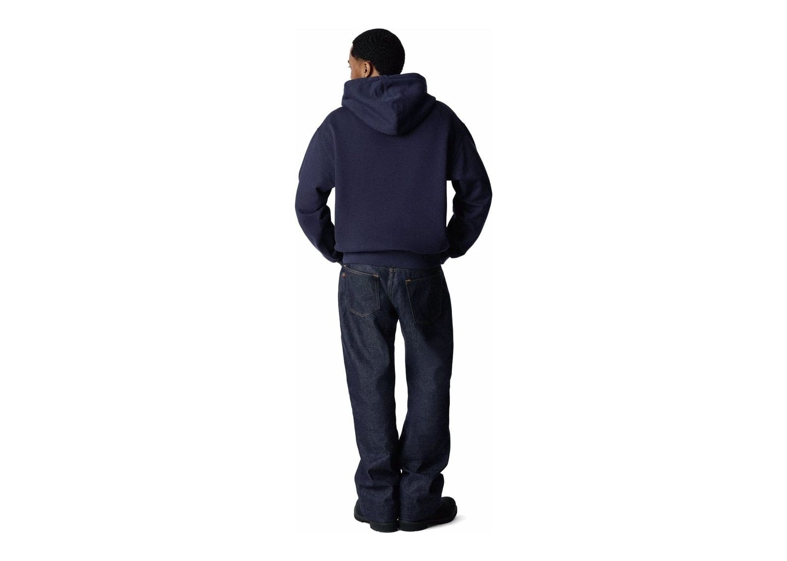 Denim Tears Distressed Tackle Twill Zip Up Hoodie Navy - görsel 3