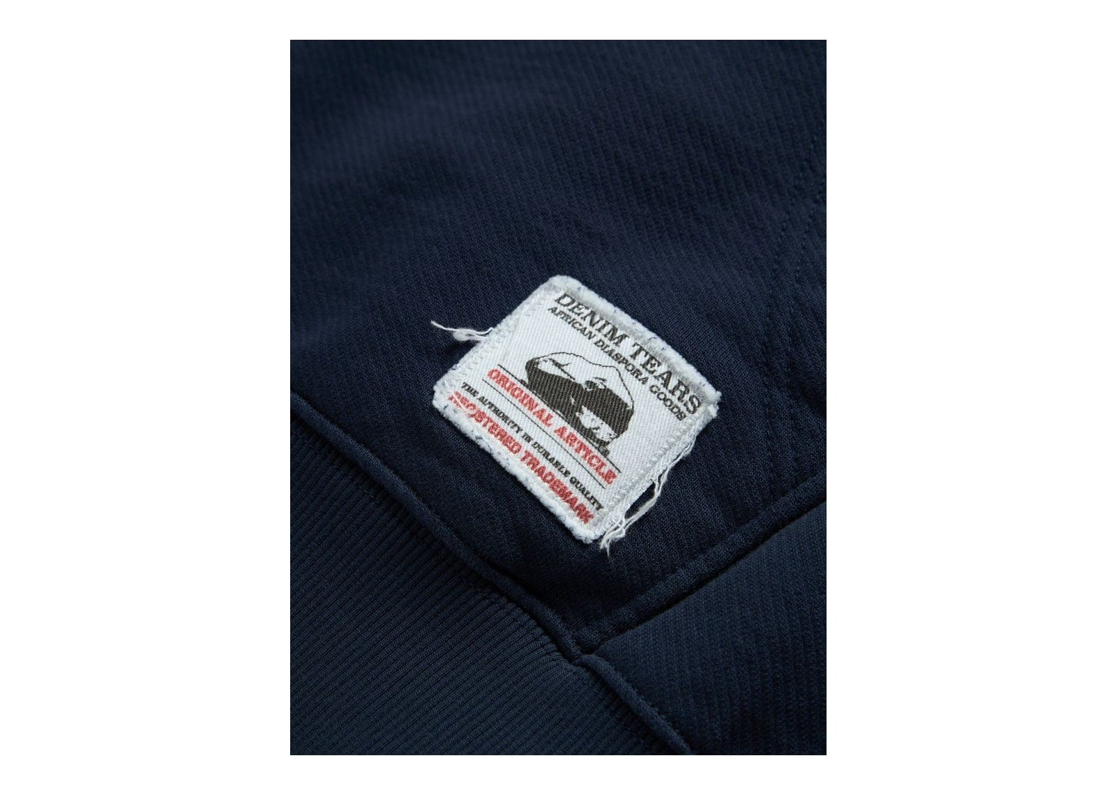 Denim Tears Distressed Tackle Twill Zip Up Hoodie Navy - görsel 6