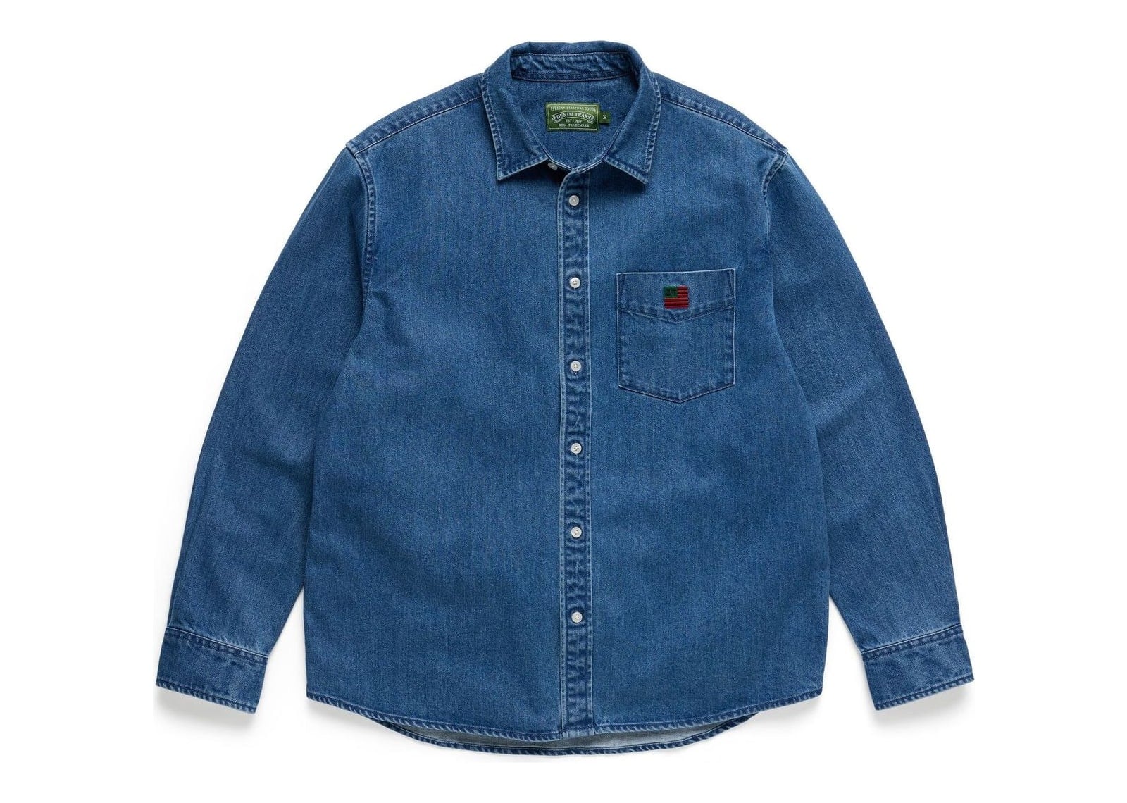 Denim Tears DT Flag Denim Button Up Shirt