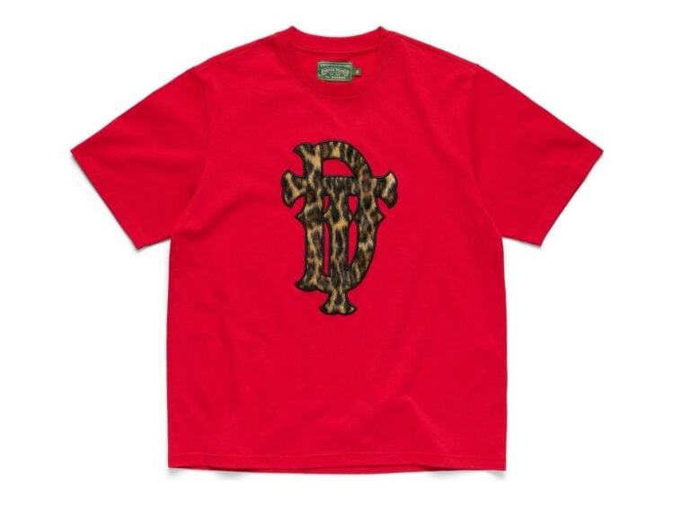 Denim Tears Faux Fur Leopard Tee Red