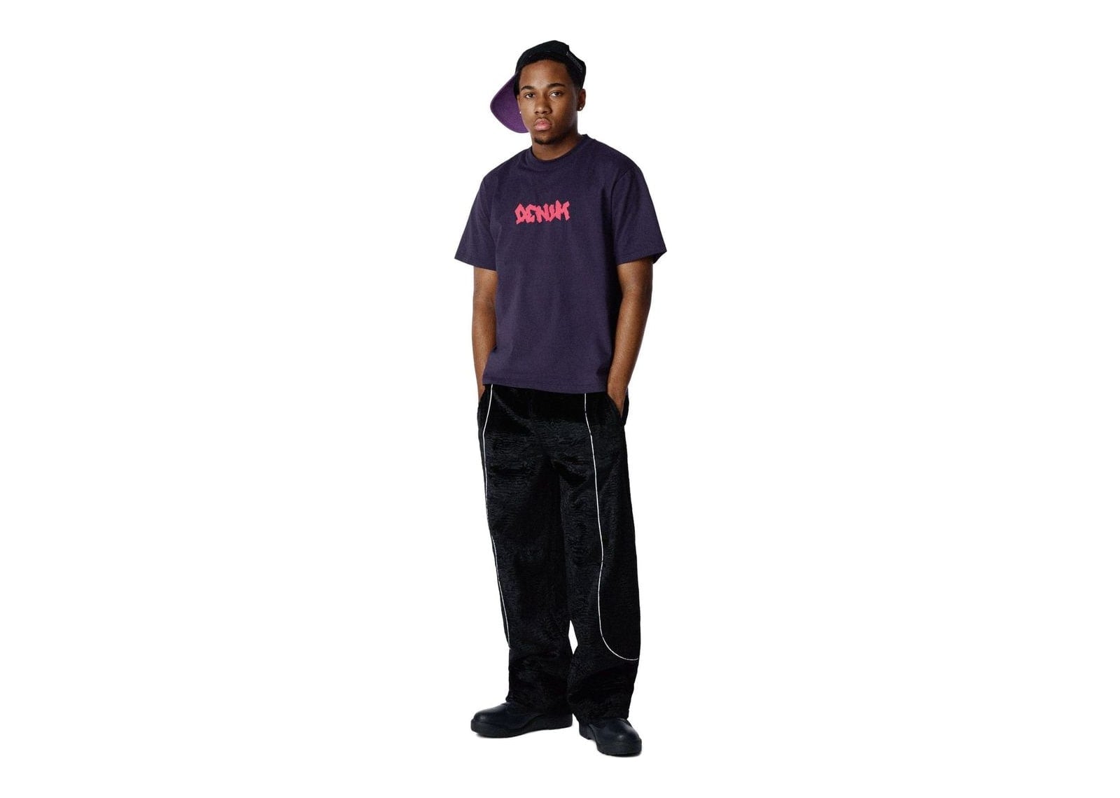 Denim Tears Handstyle Tee Purple - görsel 2