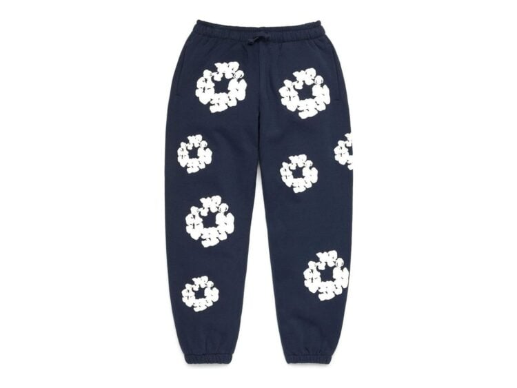 Denim Tears Kids Cotton Wreath Sweatpants Navy