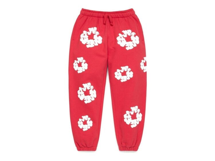 Denim Tears Kids Cotton Wreath Sweatpants Red