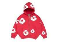 Denim Tears Kids Cotton Wreath Zip Hoodie Red