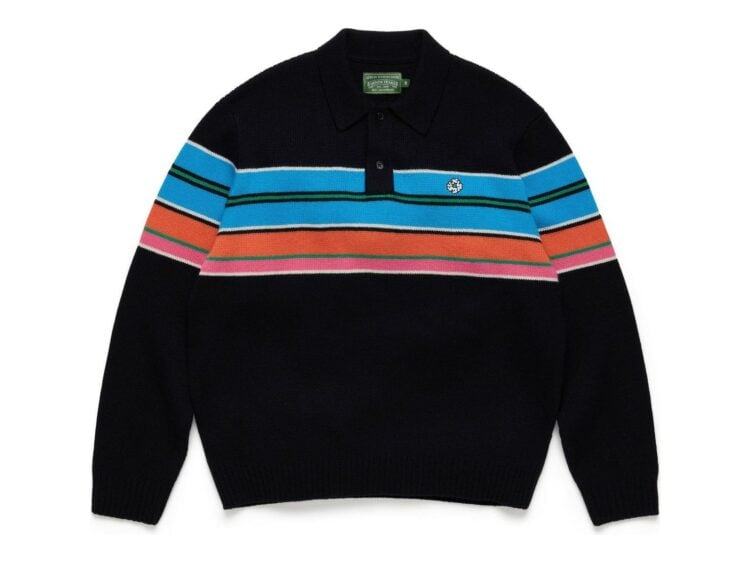 Denim Tears Knit Striped Polo Sweater Multi