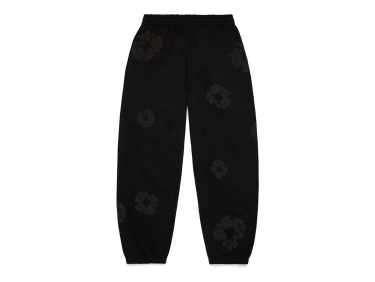 Denim Tears Mono Cotton Wreath Sweatpants Black