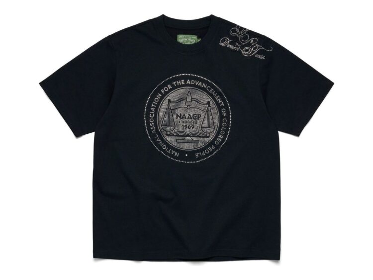 Denim Tears NAACP André Leon Talley Rhinestone Tee Black