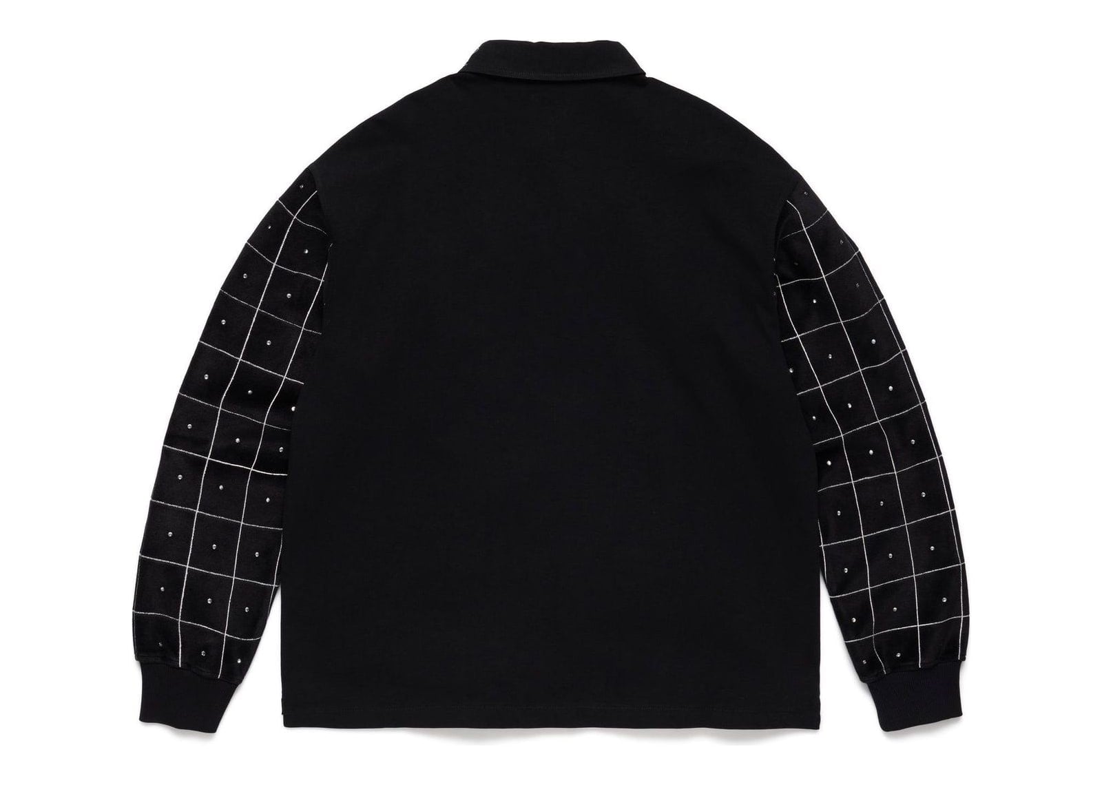 Denim Tears NAACP Velvet Studded Long Sleeve Polo Black - görsel 2
