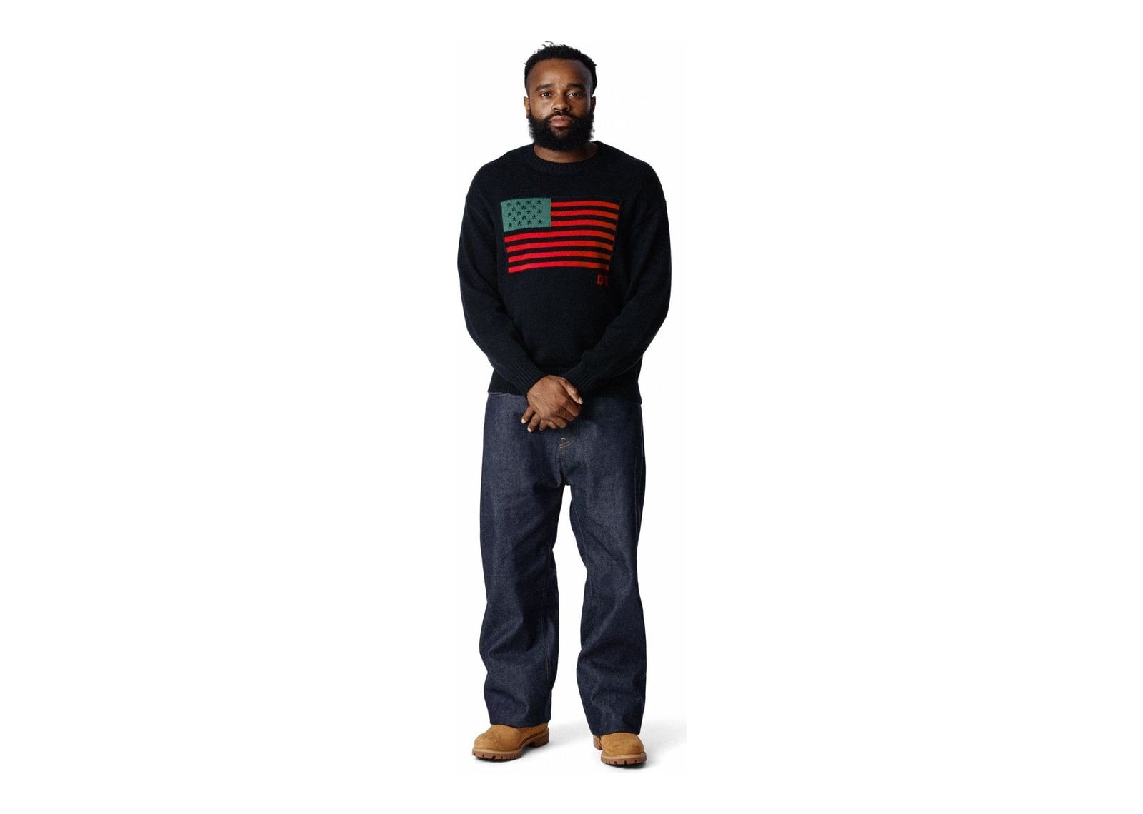 Denim Tears Pan-African American Sweater Black - görsel 2