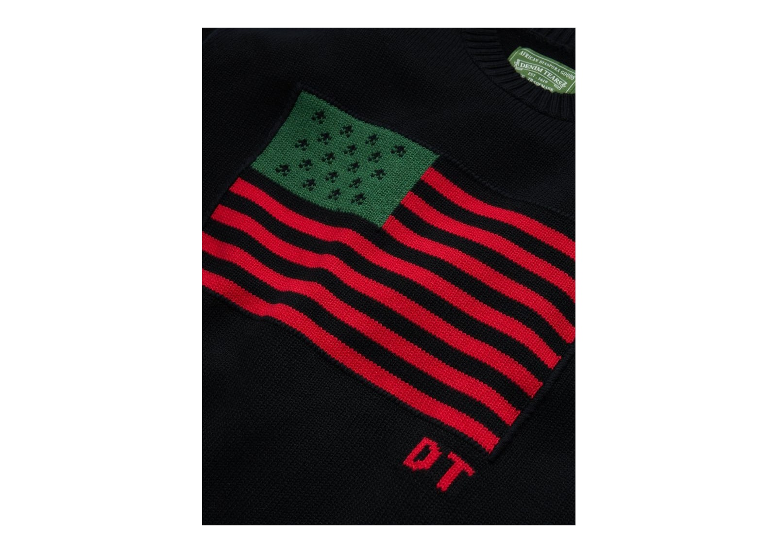 Denim Tears Pan-African American Sweater Black - görsel 5