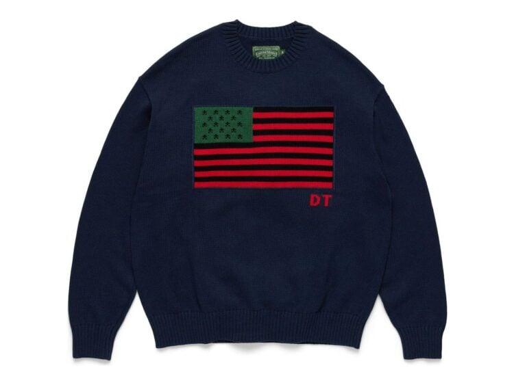 Denim Tears Pan-African American Sweater Navy