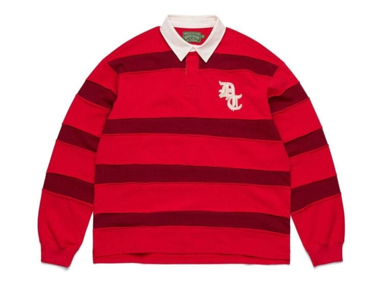 Denim Tears Paneled Rugby Shirt Red