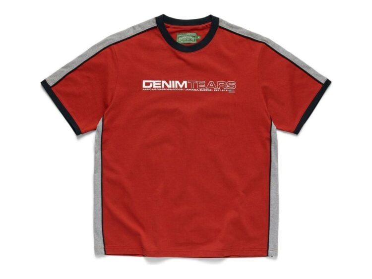 Denim Tears Paneled Tee Red