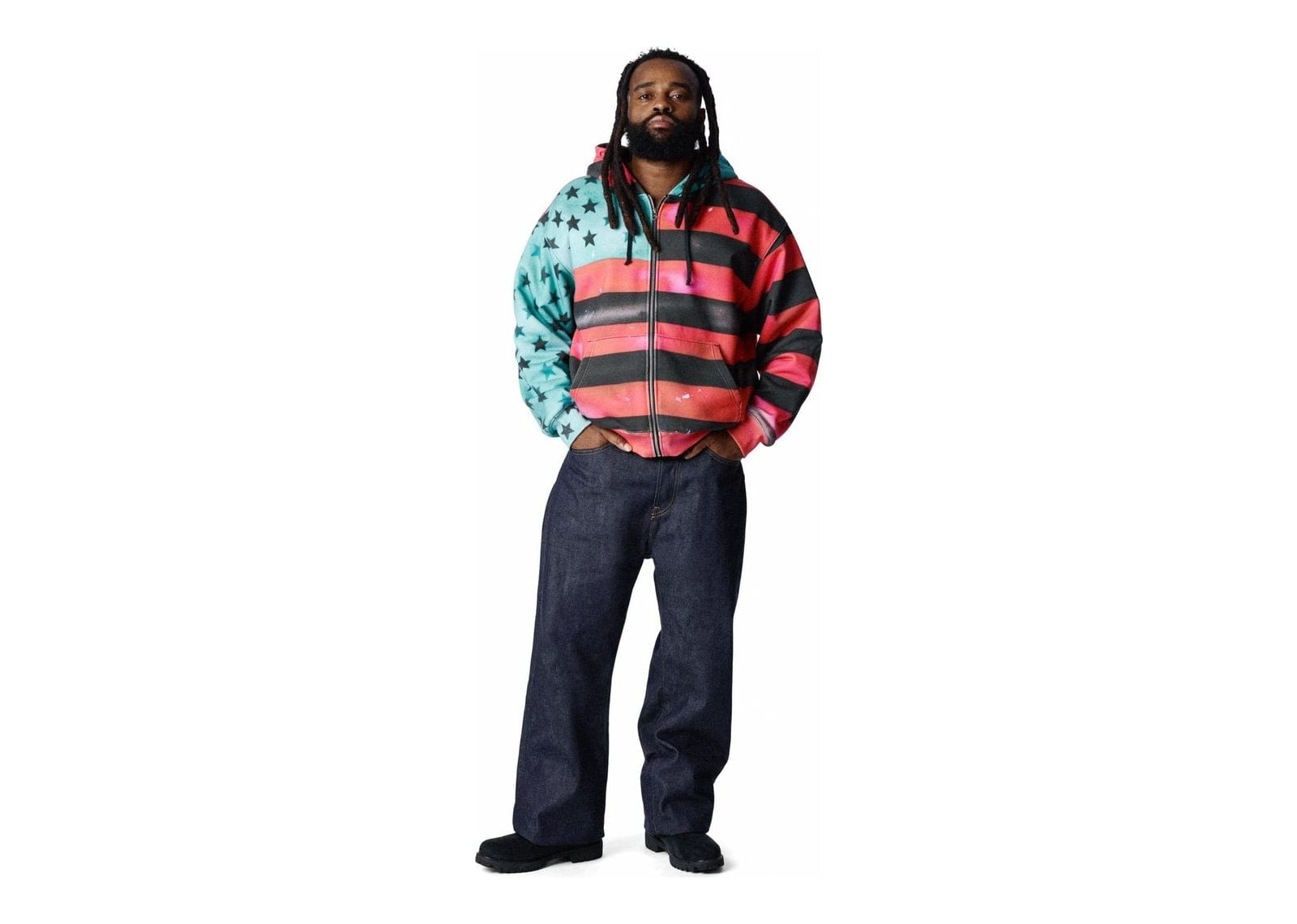 Denim Tears Spacebrat Flag Hoodie Multi - görsel 2
