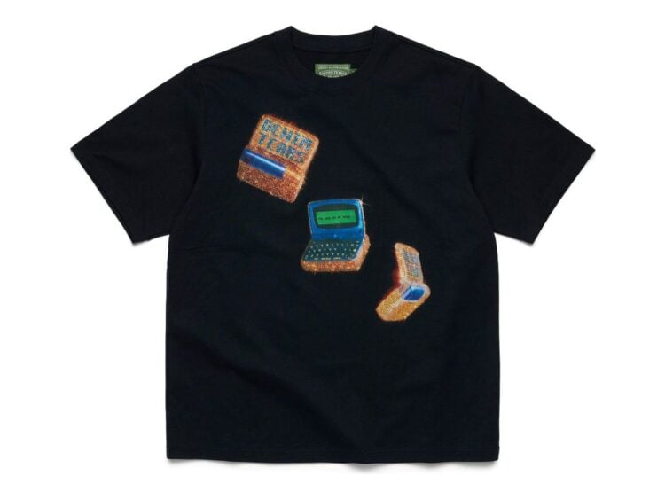 Denim Tears Two-Way Pager Tee Black