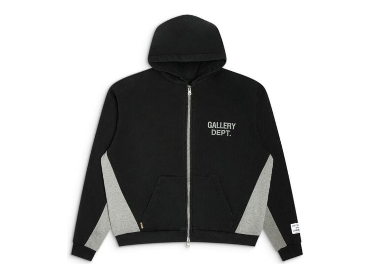 Gallery Dept. Contrast Panel Sweatshirt Washed Black/Heather Grey