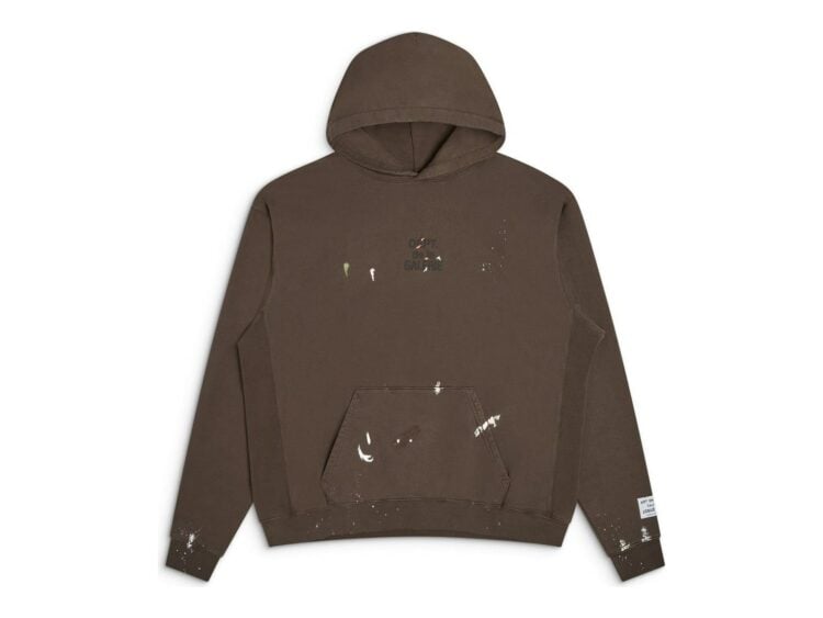 Gallery Dept. French Logo Painted Hoodie Sepia
