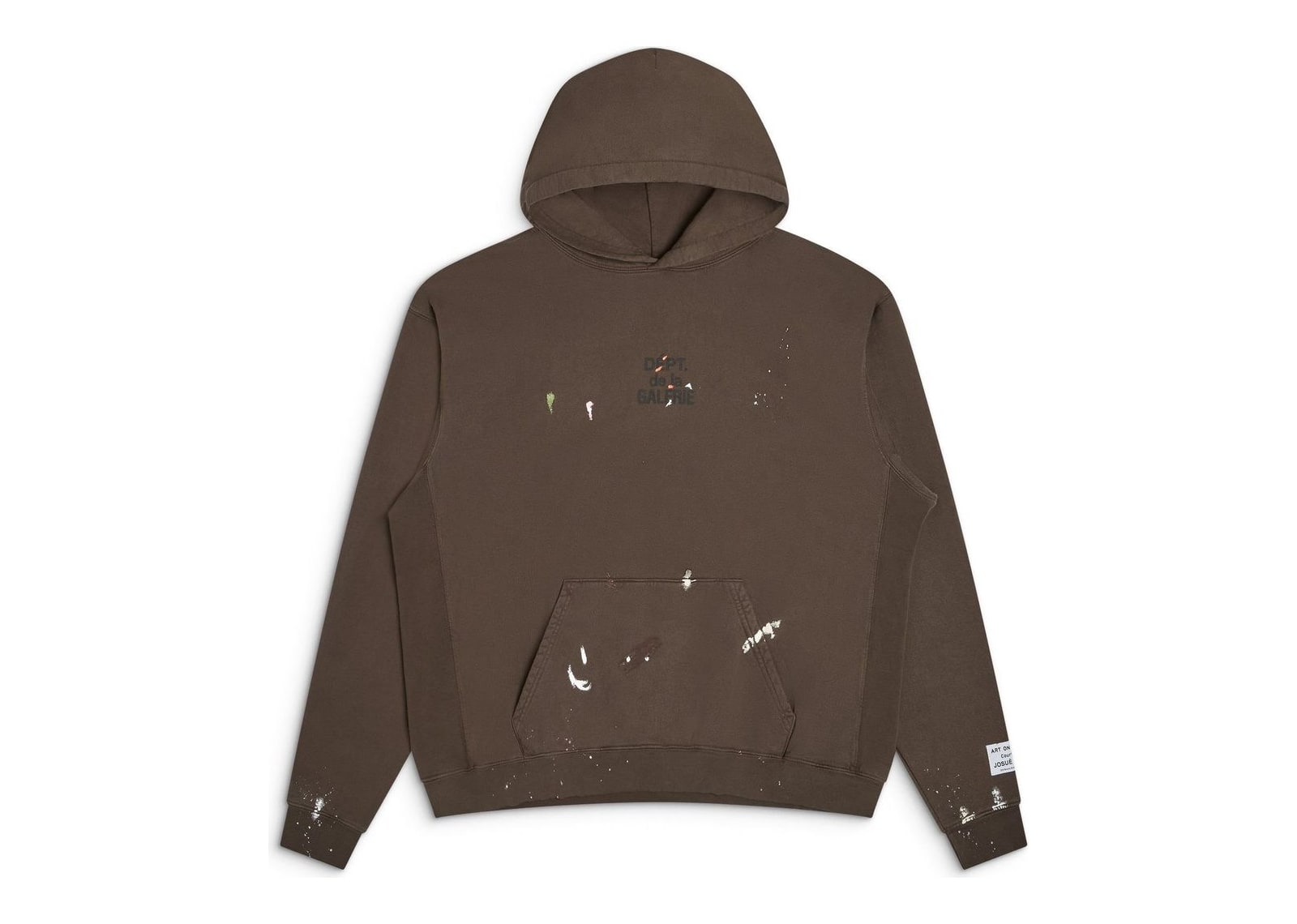 Gallery Dept. French Logo Painted Hoodie Sepia