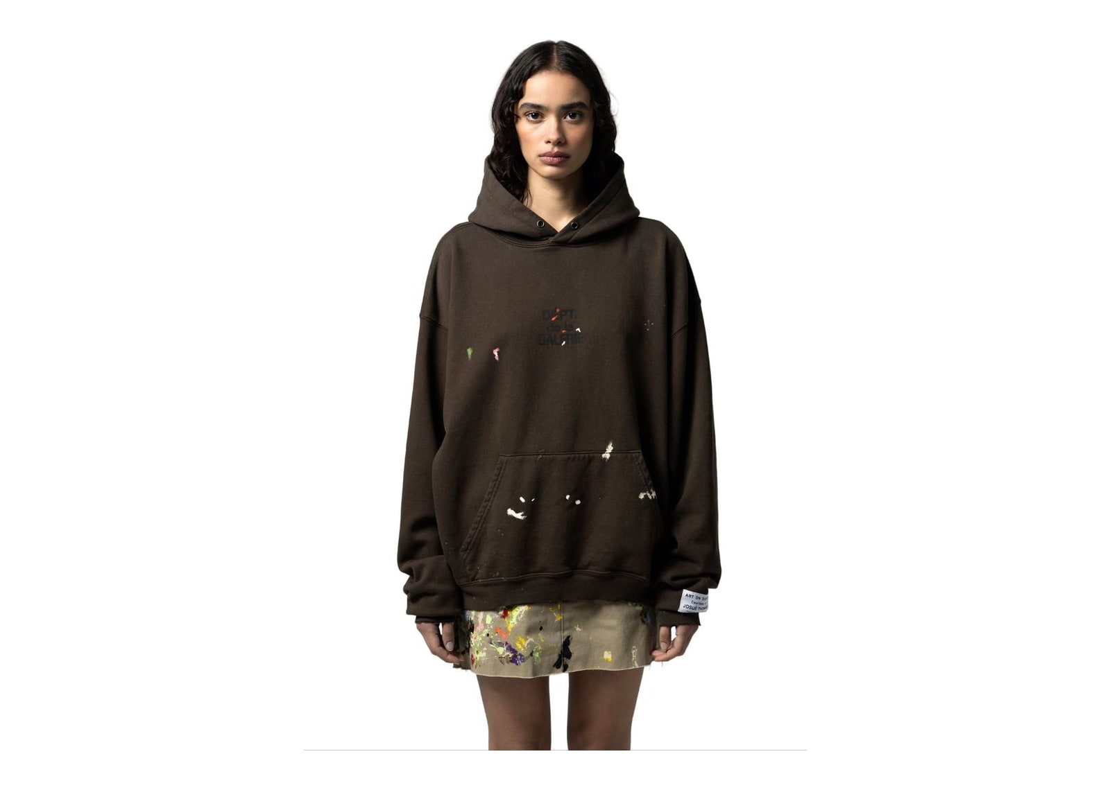 Gallery Dept. French Logo Painted Hoodie Sepia - görsel 3