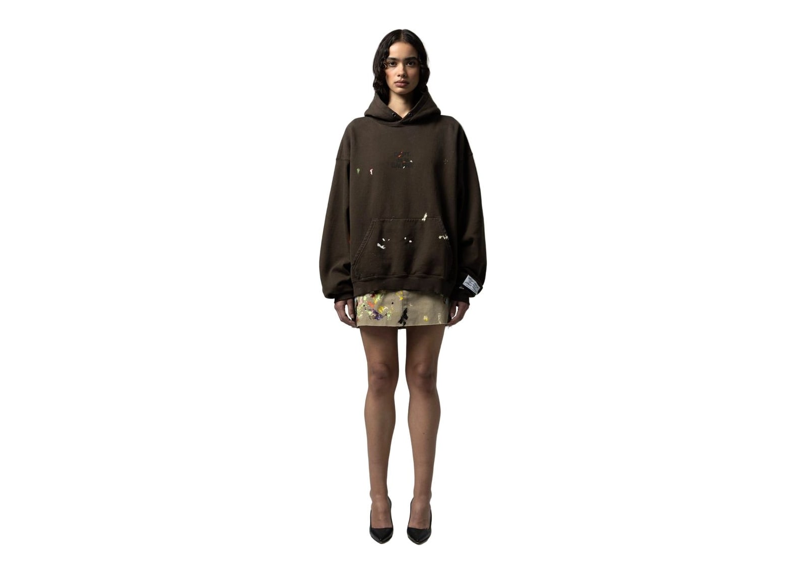 Gallery Dept. French Logo Painted Hoodie Sepia - görsel 5