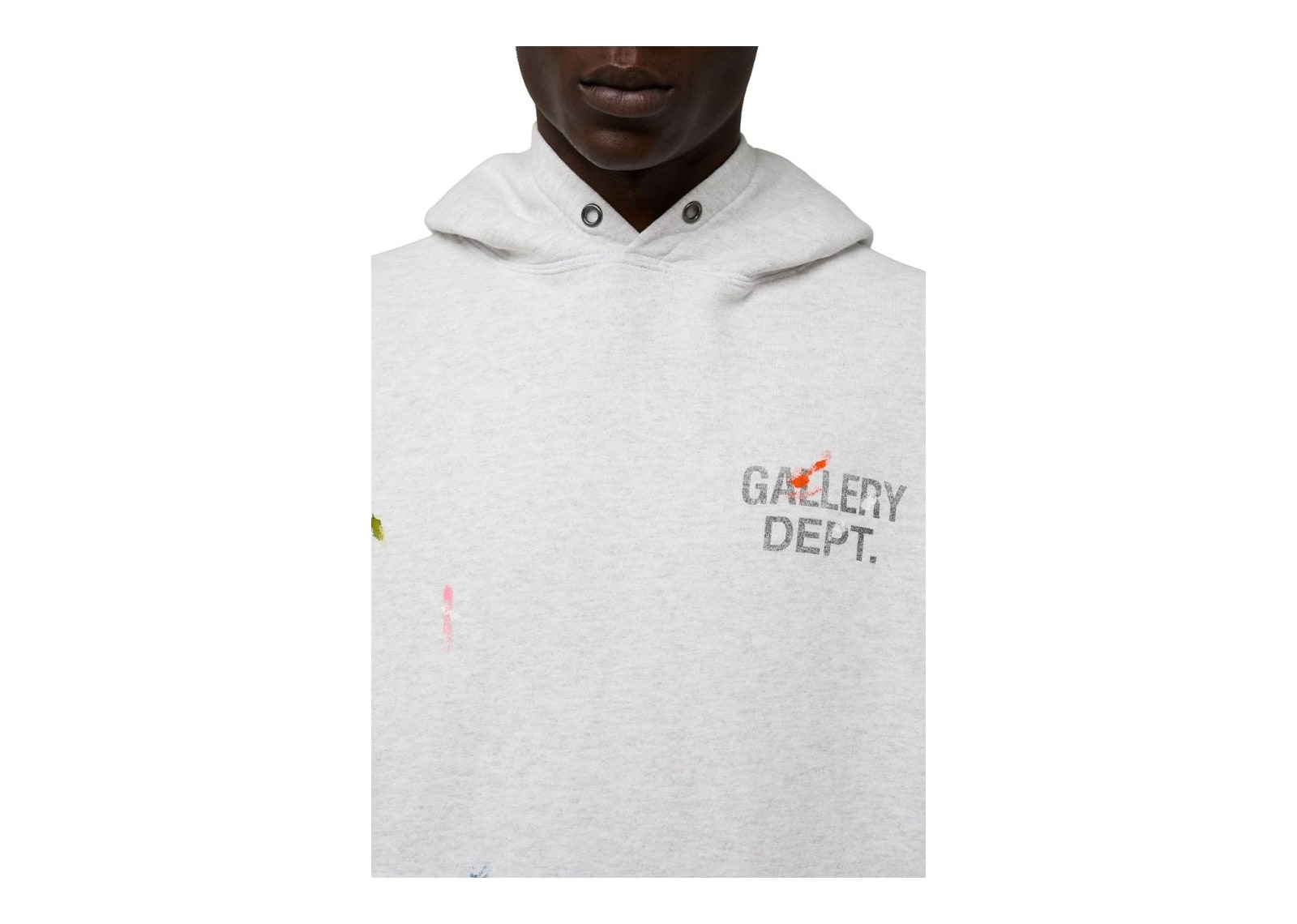 Gallery Dept. GD Paint Logo Hoodie Light Heather Grey - görsel 6
