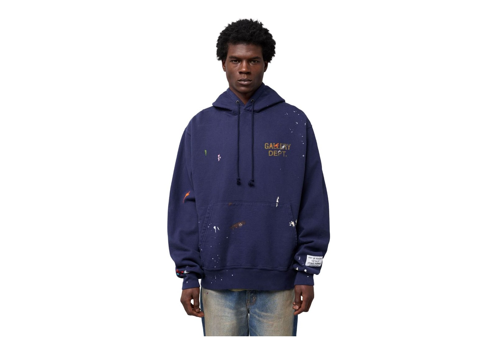Gallery Dept. GD Paint Logo Hoodie Vintage Navy - görsel 3