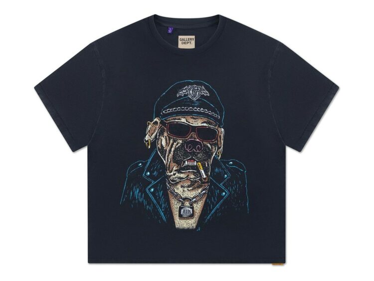 Gallery Dept. Oct Biker Dog Tee Vintage Black