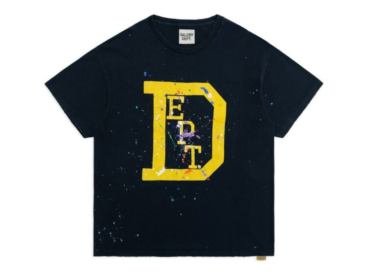Gallery Dept. University Graphic Painted Tee Washed Black
