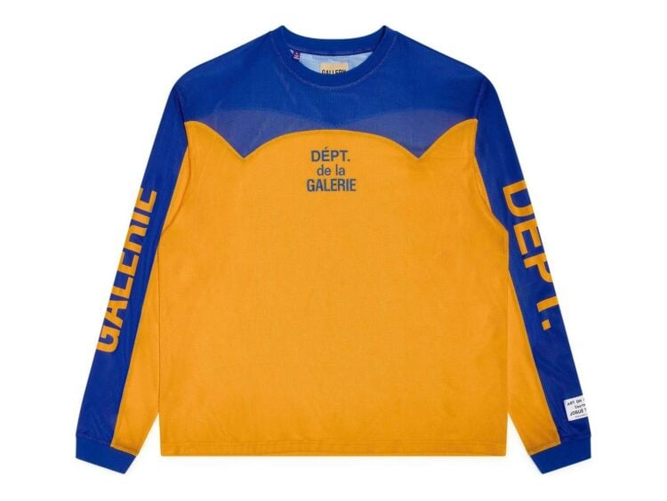 Gallery Dept. Western Sport Elegant Mesh L/S Gold Yellow/Blue