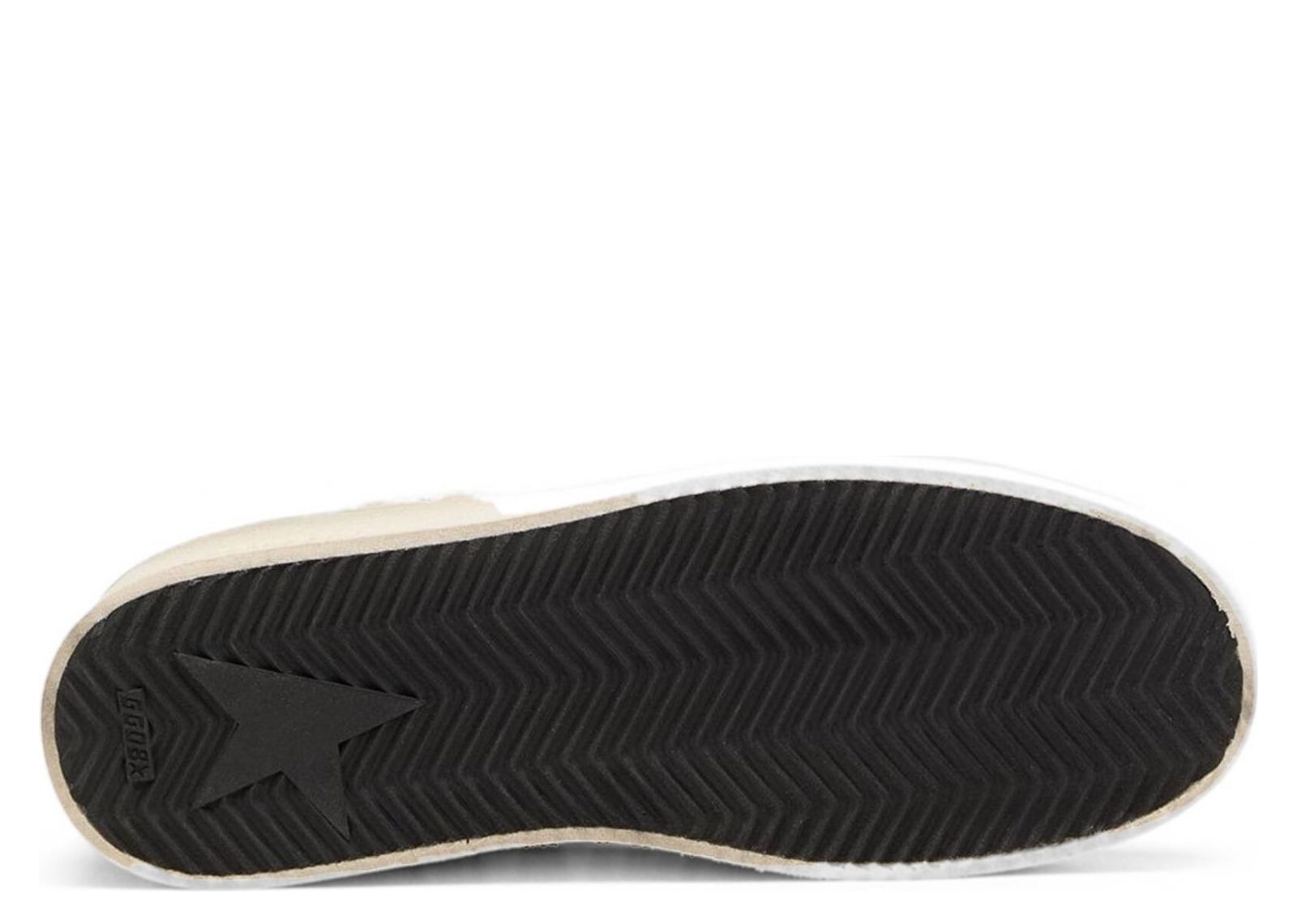 Golden Goose Stardan Ecru Nappa Gold Glitter Star Heel Tab (W) - görsel 4