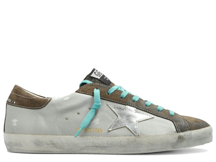 Golden Goose Super-Star Grey Brown Turquoise