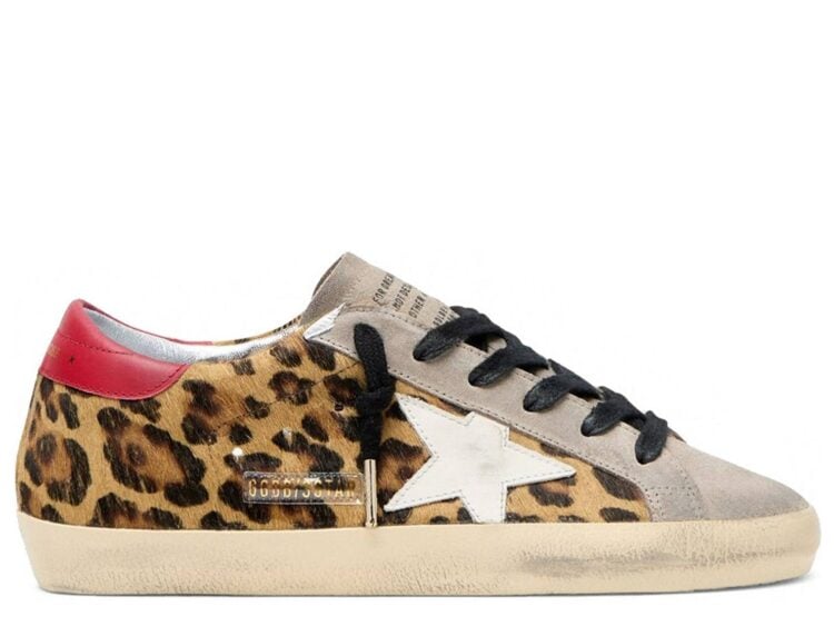 Golden Goose Super-Star Leopard Pony Red Heel Tab (W)