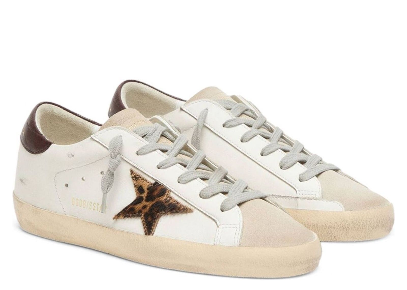 Golden Goose Super-Star White Leather Leopard Print Star (W) - görsel 2