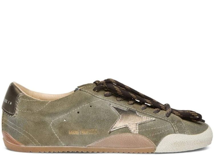 Golden Goose True-Star Olive Suede Gold Star (W)